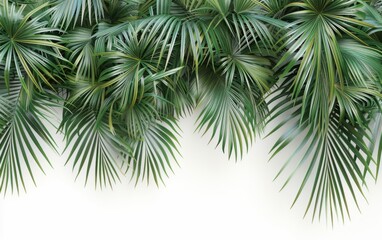 Green leaves isolated on white background and free copy space