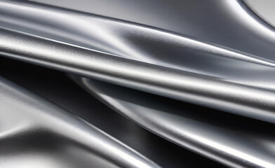 Fototapeta premium Silberfolienhintergrund, glänzende Vektorstahl-Gradientenvorlage und Metallic für Chromrand. Abstrakter silberner metallischer Hintergrund. Abstrakter grauer, heller Hintergrund.