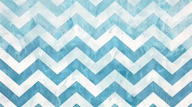A pastel blue and white chevron pattern background with a grungy effect