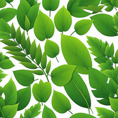 Fresh green foliage fresh leaves, natural green leaves banner,background