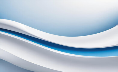 白と青の曲線形状の背景を抽象化します。滑らかでクリーンな微妙な質感の創造的なデザイン。モダンな明るい色のグラフィック要素。ポスター、パンフレット、プレゼンテーション、ウェブサイト、チラシに適しています