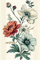 background with poppies
