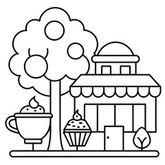 hand drawn illustration of cup