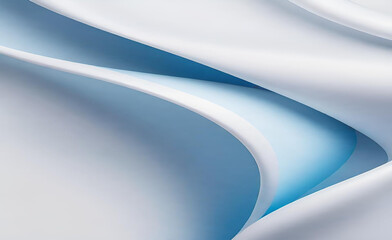 白と青の曲線形状の背景を抽象化します。滑らかでクリーンな微妙な質感の創造的なデザイン。モダンな明るい色のグラフィック要素。ポスター、パンフレット、プレゼンテーション、ウェブサイト、チラシに適しています