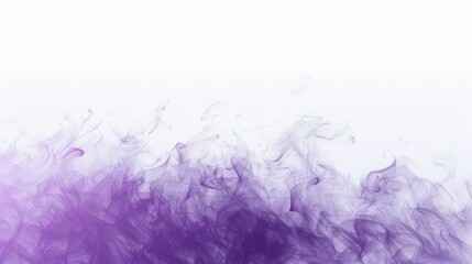 Purple smoke dispersing on a white gradient background, copy space, backdrop