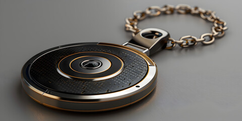 Quantum Encryption Keychain: A compact device for secure data transmission using quantum encryption technology.