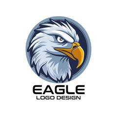 Eagle Cartoon Vector Logo Design