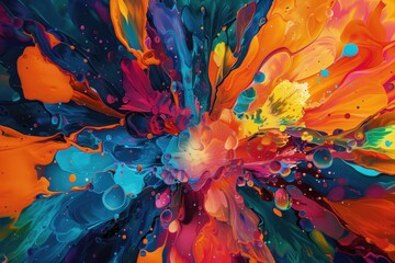 Vibrant hues collide and merge, forming a kaleidoscopic explosion of color that dazzles the eye and ignites the imagination.