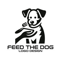 Feed The Dog Vector Logo Design