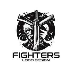 Fighters Vector Logo Design