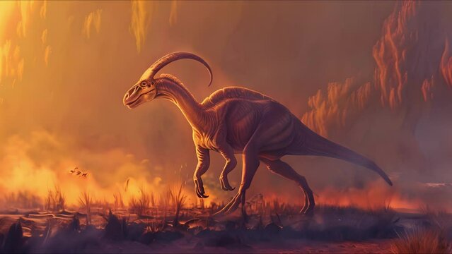 AI-generated dinosaurs in a prehistoric landscape. Perfect for educational materials, scientific publications, and digital art. The concept of time when dinosaurs ruled the Earth.