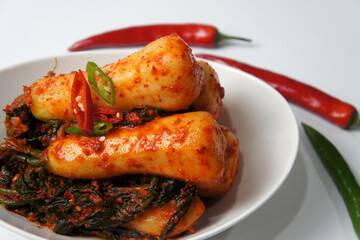 young radish kimchi,Korean traditional food