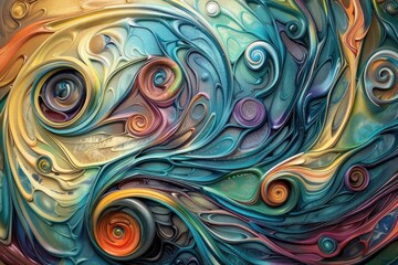 Intricate swirls and curves intertwine seamlessly, creating an abstract masterpiece that evokes a sense of wonder and awe.