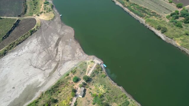 Bhima river and sina river sangam in kudala sangam temple in Maharashtra