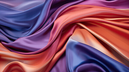 Luxurious Silk Drapery in Abstract Form Ai Generative