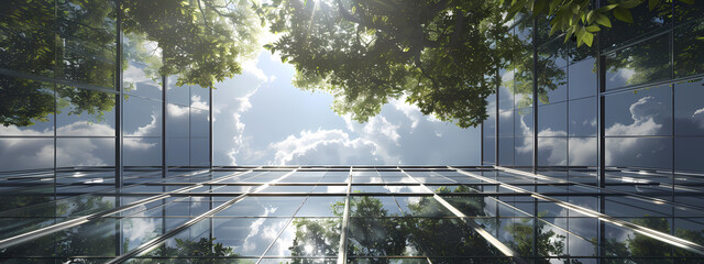 Sky Mirrored: The Interface of Urbanity and the Cosmos - obrazy, fototapety, plakaty