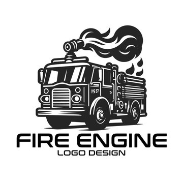 Fire Engine Vector Logo Design