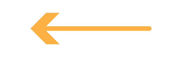 Straight line with point on start and arrow on finish. Symbol of direction, aim, target, path, easy challenge, fast way, ideal plan isolated on white background. Vector graphic illustration