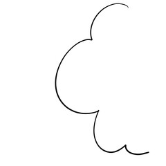 雲のような吹き出しイラスト