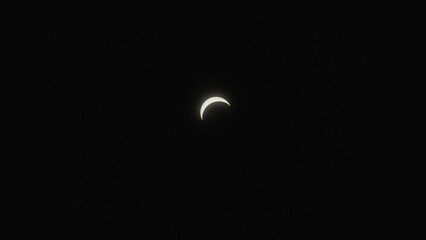 Partial phase of the total solar eclipse of 2024.  Shot in 4k
