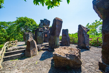 Stone tools in Leiqiong Global Geopark, Nanhaikou, China