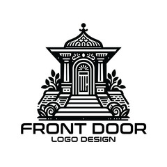 Front Door Vector Logo Design