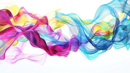 An abstract representation of data flow, with colorful streams merging and diverging.