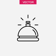 Reception bell line icon, Help desk icon flat trendy style for web and app..eps