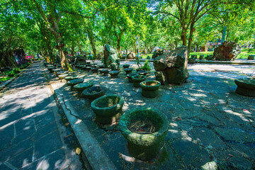 Stone tools in Leiqiong Global Geopark, Nanhaikou, China