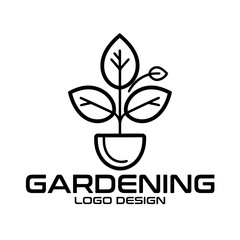 Gardening Vector Logo Design