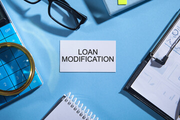 Concept of Loan Modification. Business. Finance. Agreement