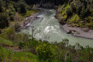 Eel River in California, view from above