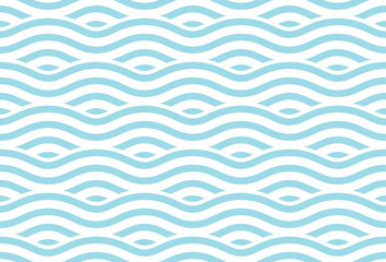 Seamless pattern with light blue waves