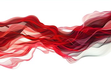 Abstract red smoke wave on white background,   illustration,  eps10