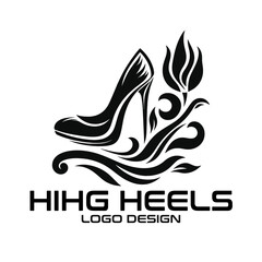 High Heels Vector Logo Design