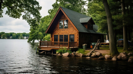 house on the lake.