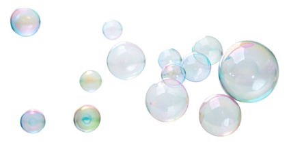group of bubble on white background