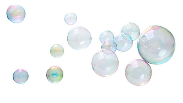 group of bubble on white background