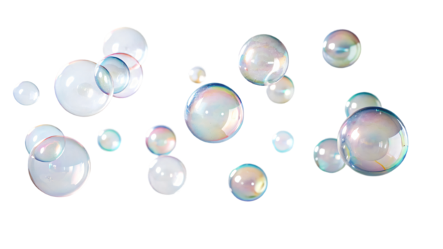 group of bubble on white background