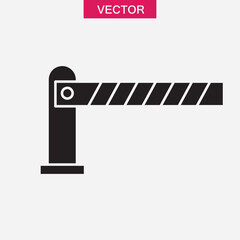 Automatic car barrier icon. simple flat  filled illustration for web and app..eps