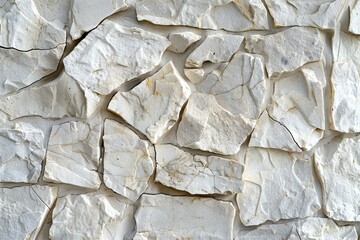 Close up of white stone wall for background or texture,  High resolution photo