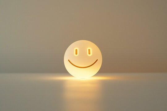 Smiley face with light on the wall