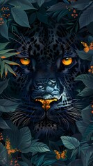 a black Panther creative wallpaper