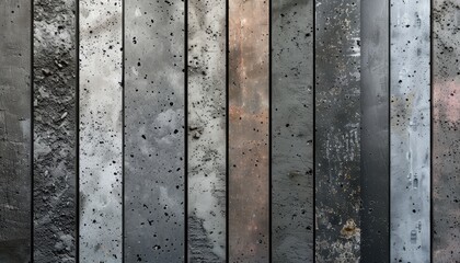 Concrete Textures, Raw and textured concrete surfaces in various shades and finishes, suitable for adding an urban or industrial feel to architectural renderings or digital art