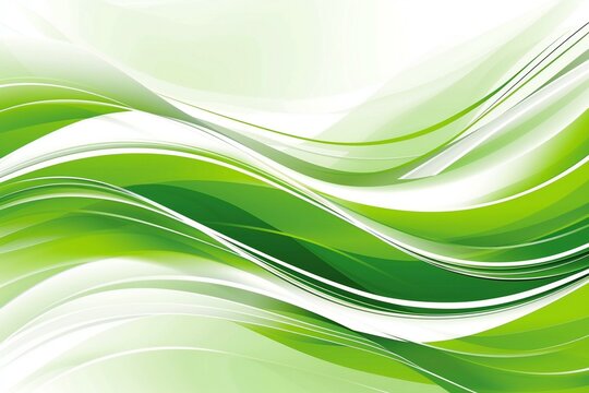 Abstract green background with smooth lines,  Vector illustration,  Clip-art