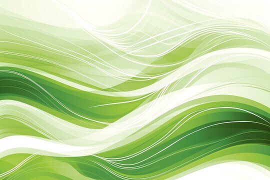 Abstract green background with smooth lines,  Vector illustration,  Eps 10