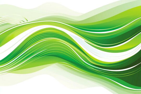 Abstract green wave background,  Vector illustration,  Clip-art image