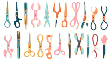 Creative scissors shears and secateurs flat item se