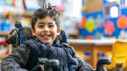 Dedicated Educator Empowering Special Needs Student with Personalized Support and Assistive Technology in Inclusive Classroom Setting