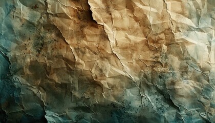 Naklejka premium Grunge Paper Background, A gritty and distressed paper texture with stains, creases, and scratches, ideal for creating a vintage or urban aesthetic in digital artworks